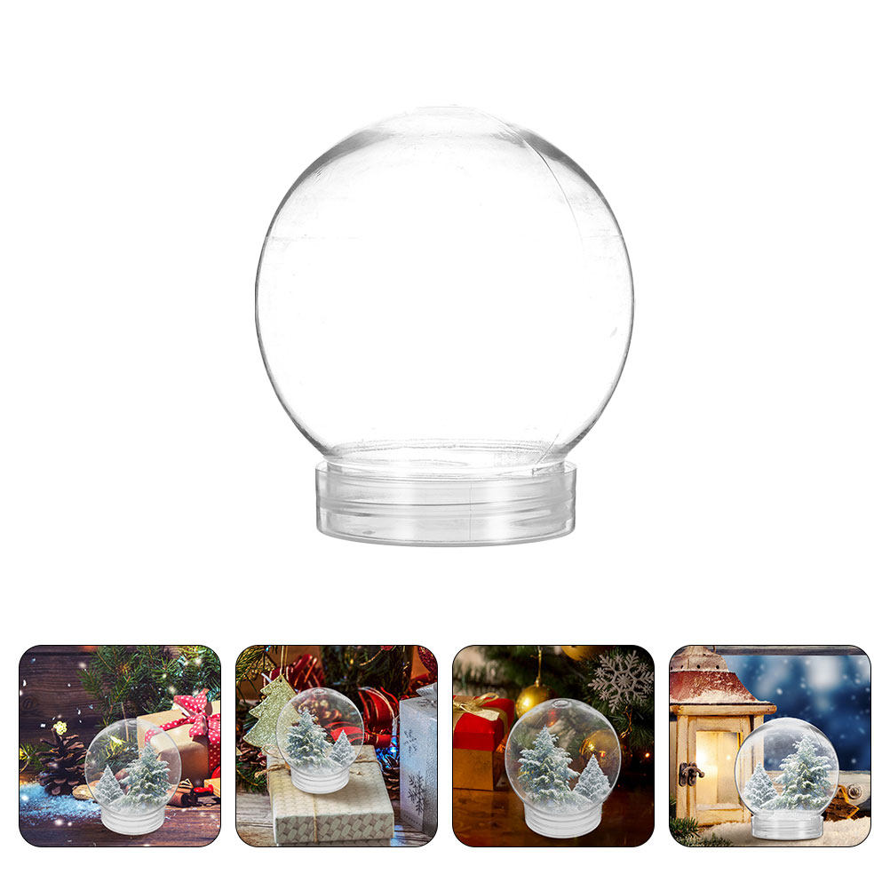 Plastic Dome Clear - 6 Adet Kar Küresi Şeklinde Şeffaf
